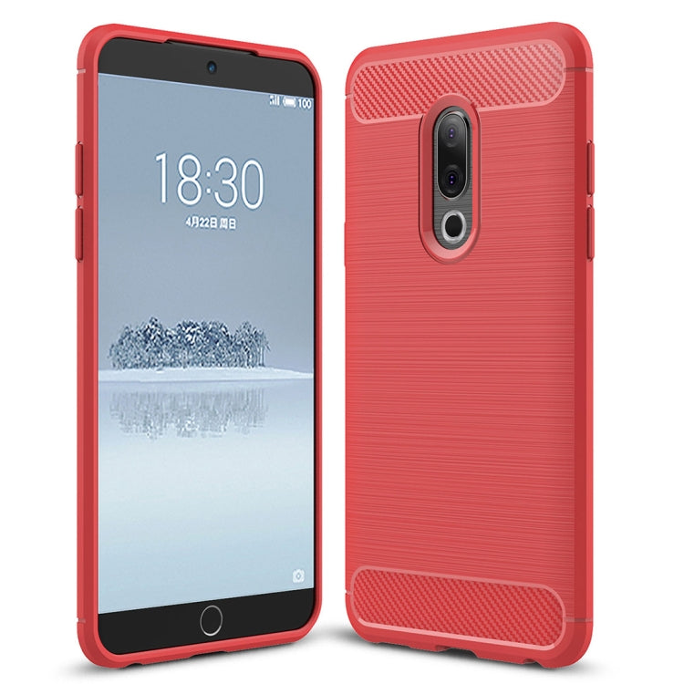 Brushed Texture Carbon Fiber Shockproof TPU for Meizu 15 Plus