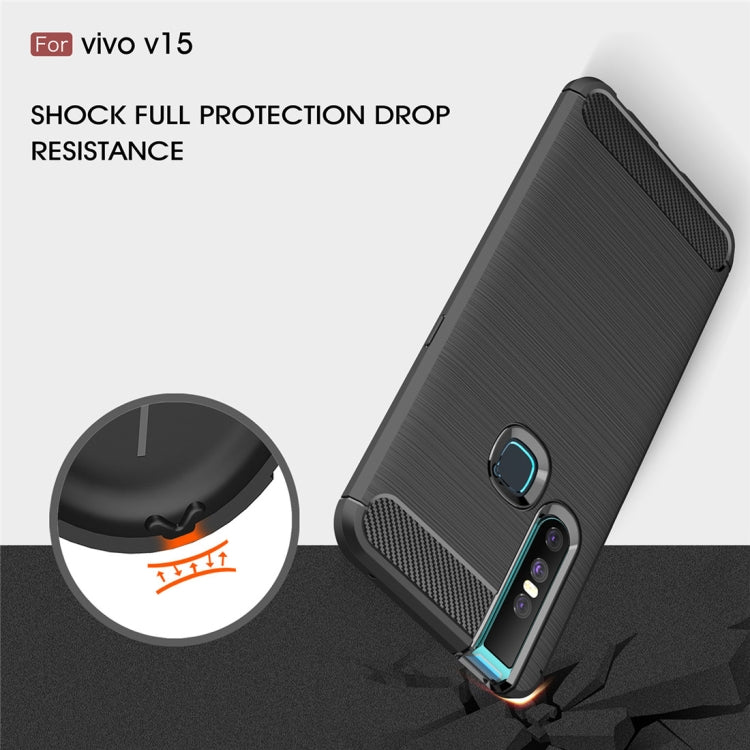 Brushed Texture Carbon Fiber TPU Case for Vivo V15