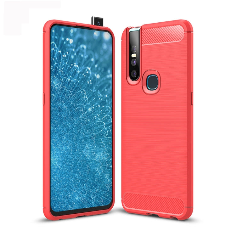 Brushed Texture Carbon Fiber TPU Case for Vivo V15