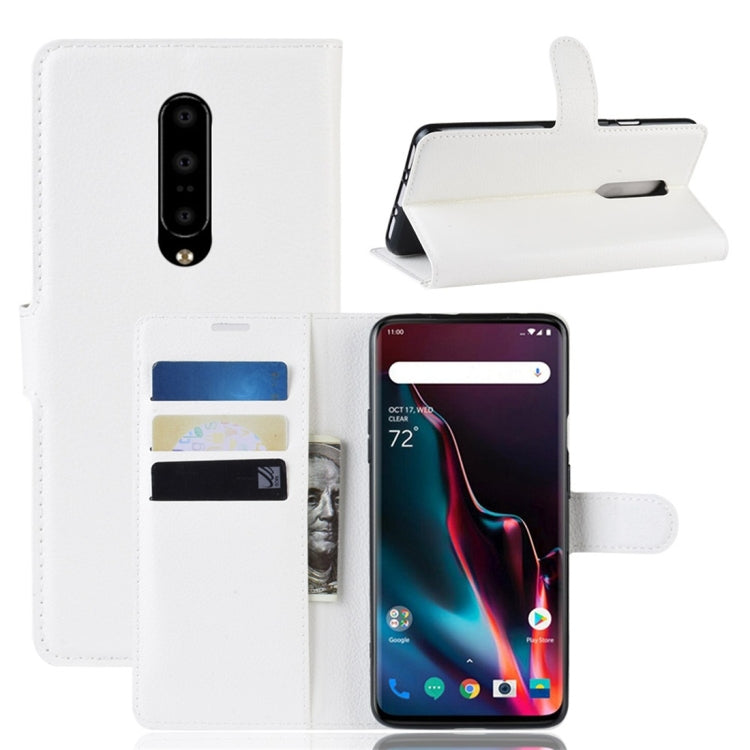 Litchi Texture Horizontal Flip Leather Case for OnePlus 7 Pro, with Wallet & Holder & Card Slots