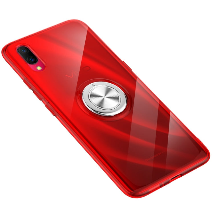 Ultra-thin TPU Protective Case for Vivo X23, with 360 Degree Rotation Holder (Red)