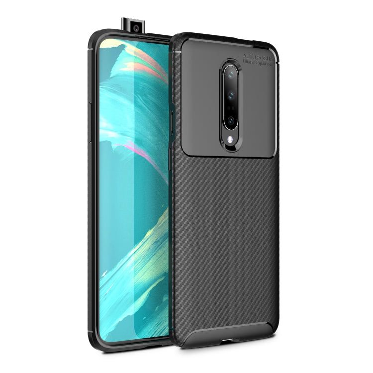 Carbon Fiber Texture Shockproof TPU Case for Oneplus 7 (Black)