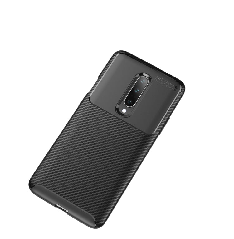 Carbon Fiber Texture Shockproof TPU Case for Oneplus 7 (Black)