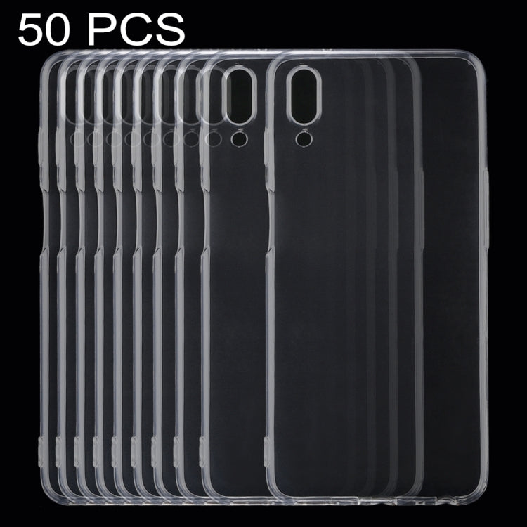 50 PCS for  Meizu Meilan E3 0.75mm Ultra-thin Transparent TPU Protective Back Cover Case