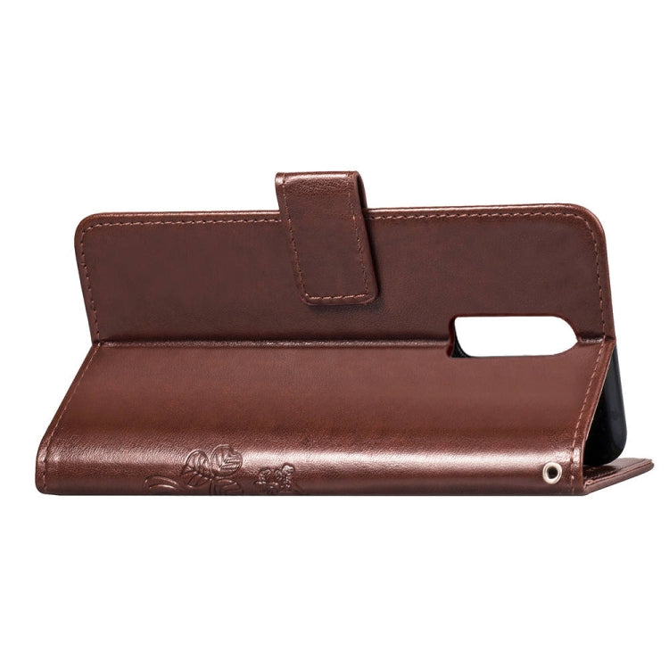 Lucky Clover Pressed Flowers Pattern Leather Case for OnePlus 6T, with Holder & Card Slots & Wallet & Hand Strap