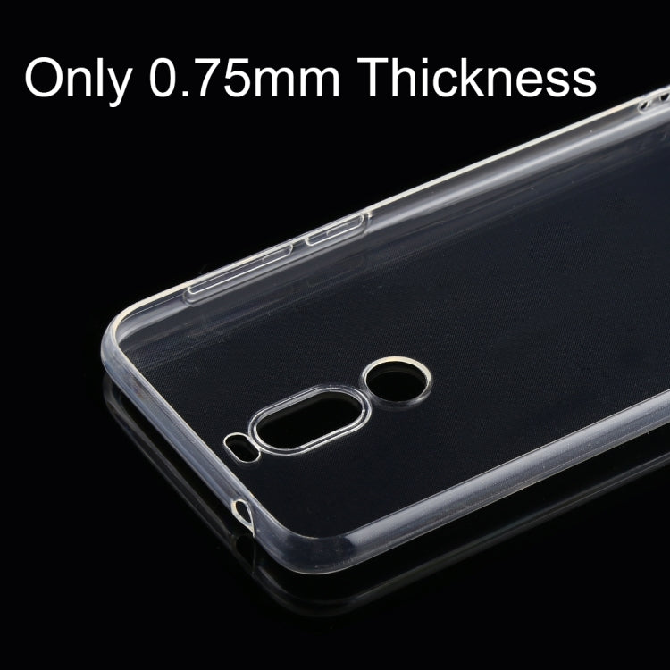 0.75mm Ultrathin Transparent TPU Soft Protective Case for Meizu X8