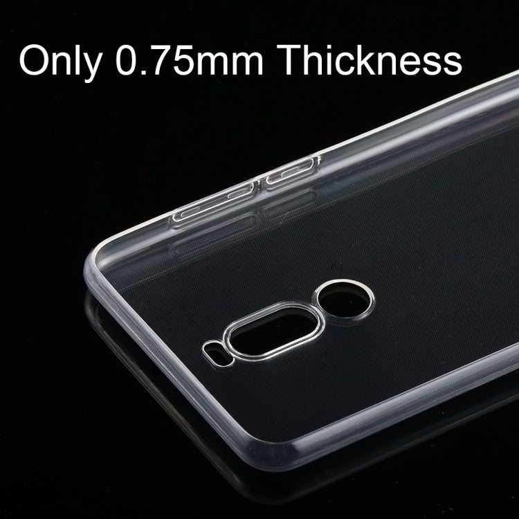 0.75mm Ultrathin Transparent TPU Soft Protective Case for Meizu Meilan Note 8