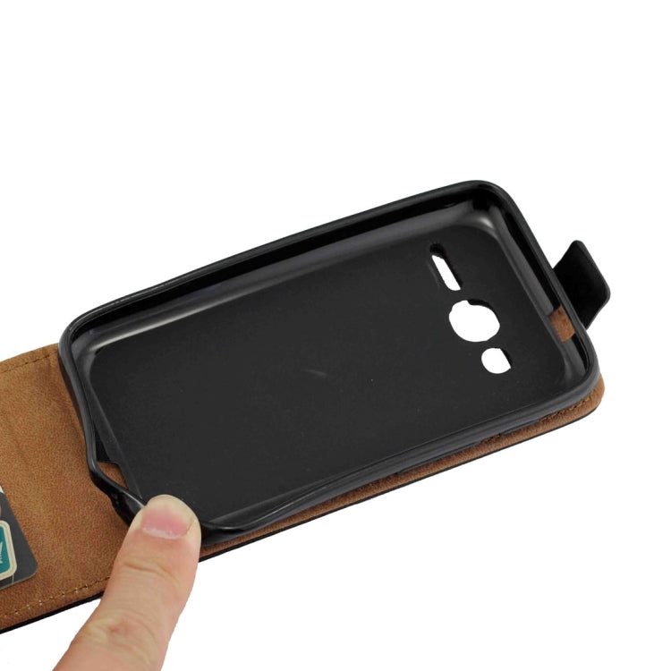 For Alcatel Pixi 4 (4.0) TPU Business Style Vertical Flip Protective Leather Case with Card Slot