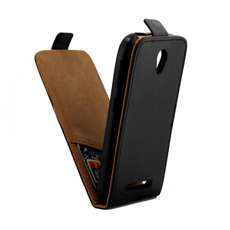 For ZTE  Blade L110 / A110 TPU Business Style Vertical Flip Protective Leather Case with Card Slot
