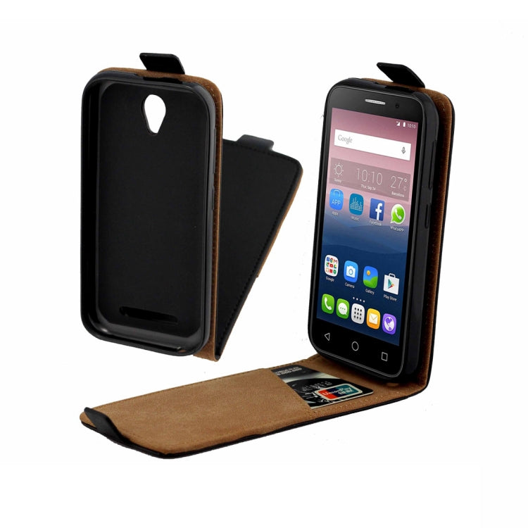 For ZTE  Blade L110 / A110 TPU Business Style Vertical Flip Protective Leather Case with Card Slot