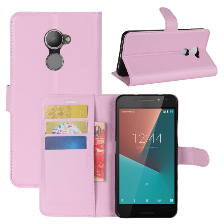 For Vodafone Smart N8 Litchi Texture Horizontal Flip Leather Case with Wallet & Holder & Card Slots