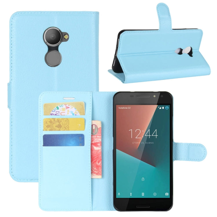 For Vodafone Smart N8 Litchi Texture Horizontal Flip Leather Case with Wallet & Holder & Card Slots