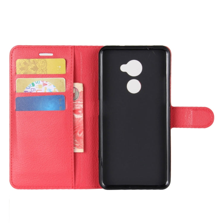 For Vodafone Smart N8 Litchi Texture Horizontal Flip Leather Case with Wallet & Holder & Card Slots