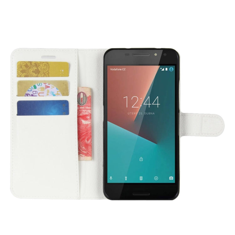 For Vodafone Smart N8 Litchi Texture Horizontal Flip Leather Case with Wallet & Holder & Card Slots
