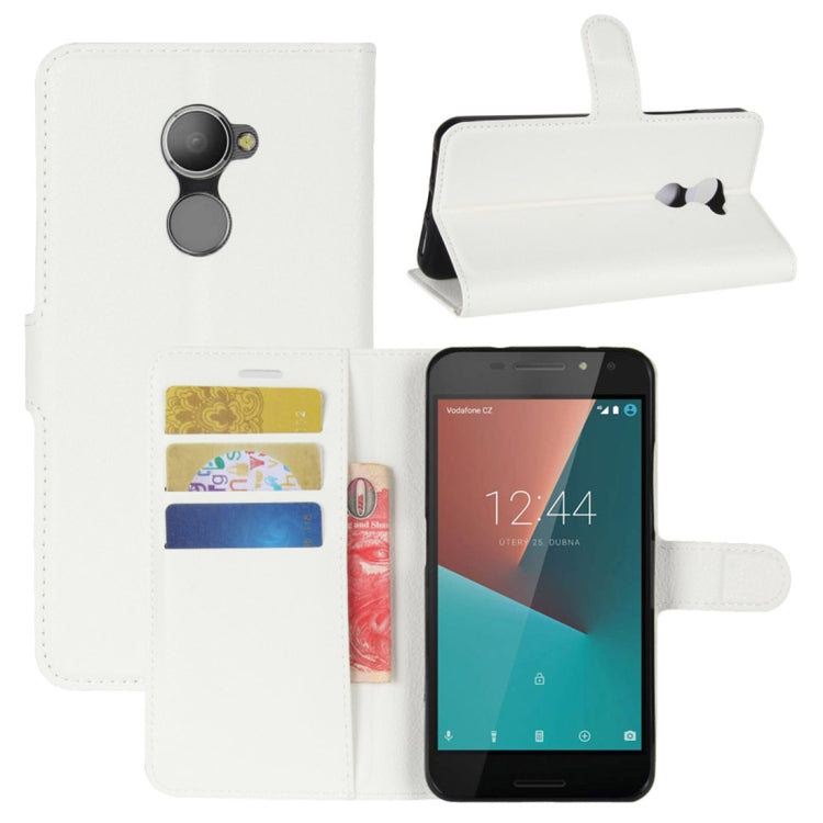 For Vodafone Smart N8 Litchi Texture Horizontal Flip Leather Case with Wallet & Holder & Card Slots