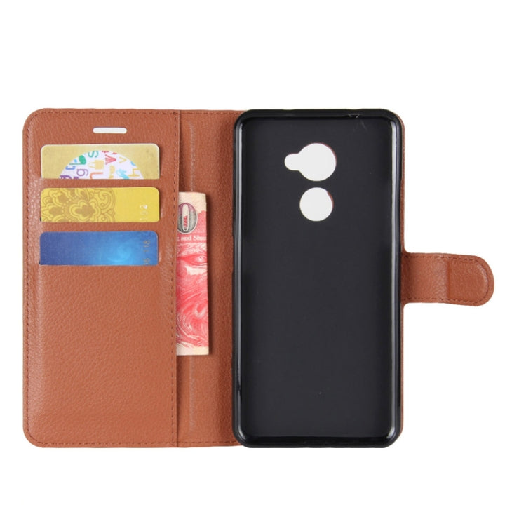 For Vodafone Smart N8 Litchi Texture Horizontal Flip Leather Case with Wallet & Holder & Card Slots