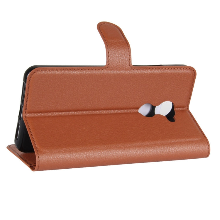 For Vodafone Smart N8 Litchi Texture Horizontal Flip Leather Case with Wallet & Holder & Card Slots