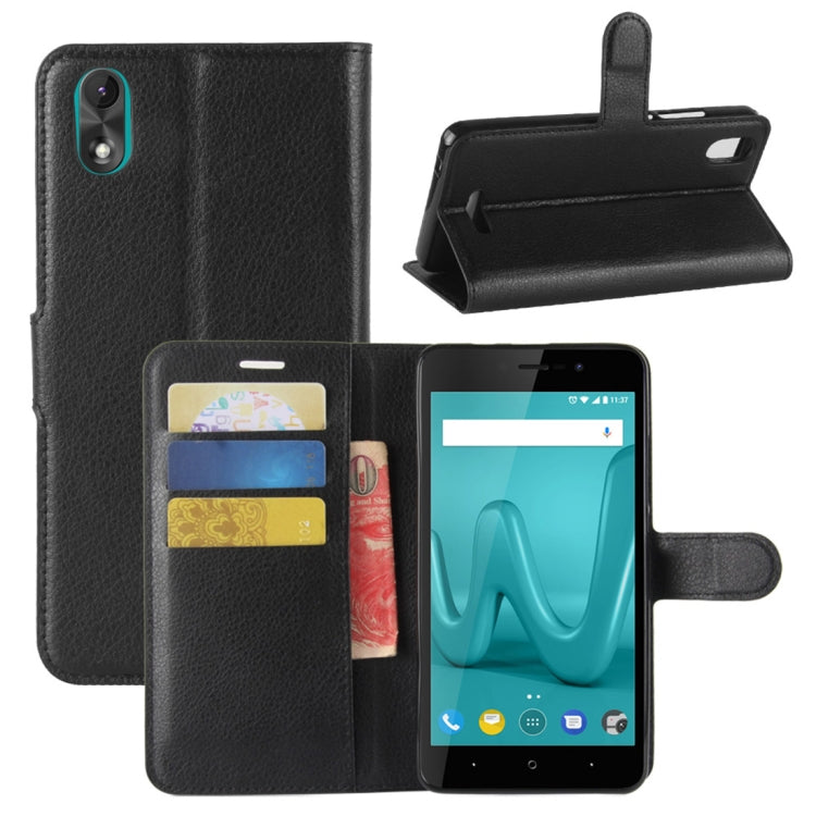 For Wiko Lenny 4 Plus Litchi Texture Horizontal Flip Leather Case with Wallet & Holder & Card Slots