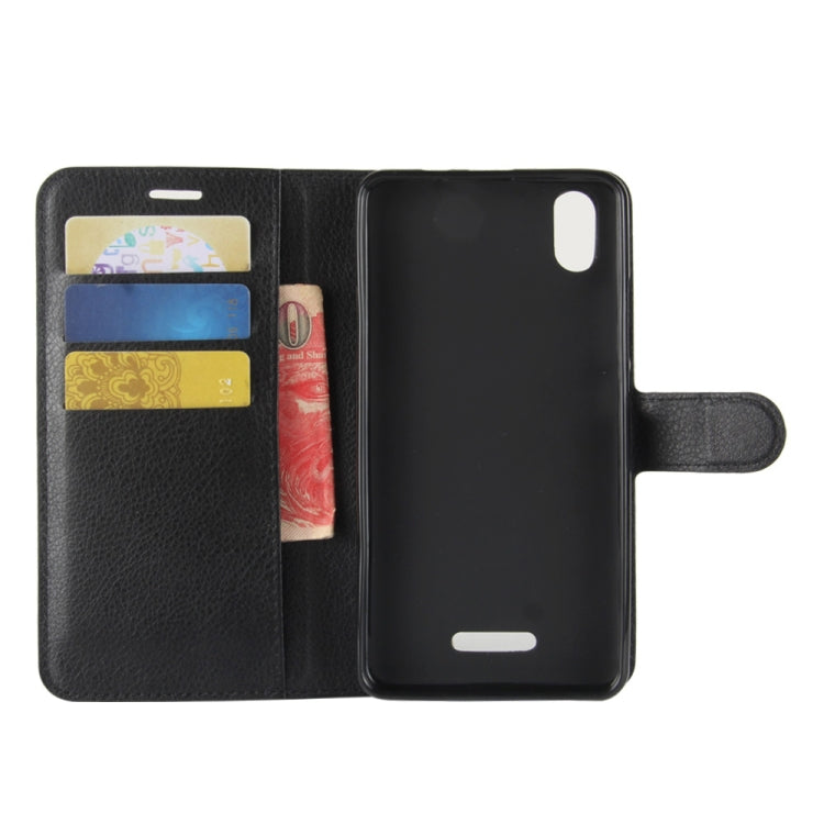 For Wiko Lenny 4 Plus Litchi Texture Horizontal Flip Leather Case with Wallet & Holder & Card Slots