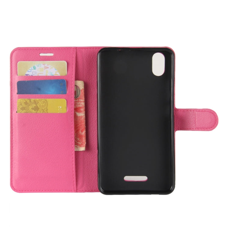 For Wiko Lenny 4 Plus Litchi Texture Horizontal Flip Leather Case with Wallet & Holder & Card Slots