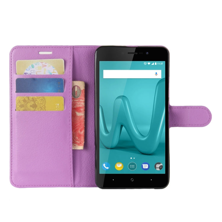For Wiko Lenny 4 Plus Litchi Texture Horizontal Flip Leather Case with Wallet & Holder & Card Slots
