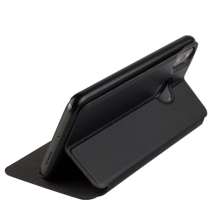 HOMTOM Spring Texture Horizontal Flip Leather Case for HOMTOM C2 with Holder (Black)