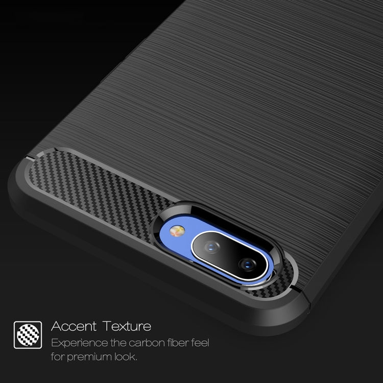 Brushed Texture Carbon Fiber Shockproof TPU Case for OPPO A5