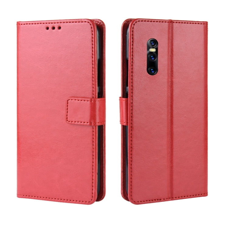 Retro Crazy Horse Texture Horizontal Flip Leather Case for VIVO V15 Pro, with Holder & Card Slots & Photo Frame