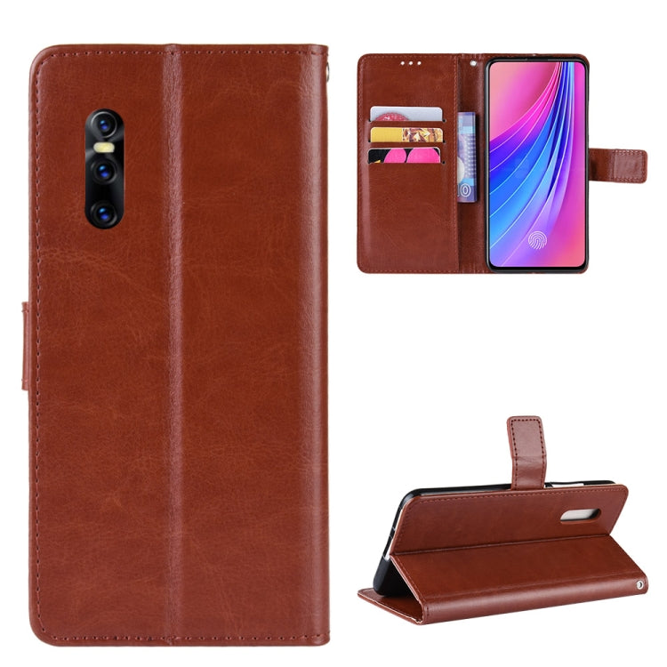 Retro Crazy Horse Texture Horizontal Flip Leather Case for VIVO V15 Pro, with Holder & Card Slots & Photo Frame