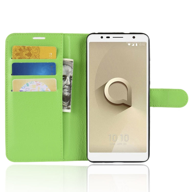 For Alcatel 3C Litchi Texture Horizontal Flip Leather Case with Wallet & Holder & Card Slots