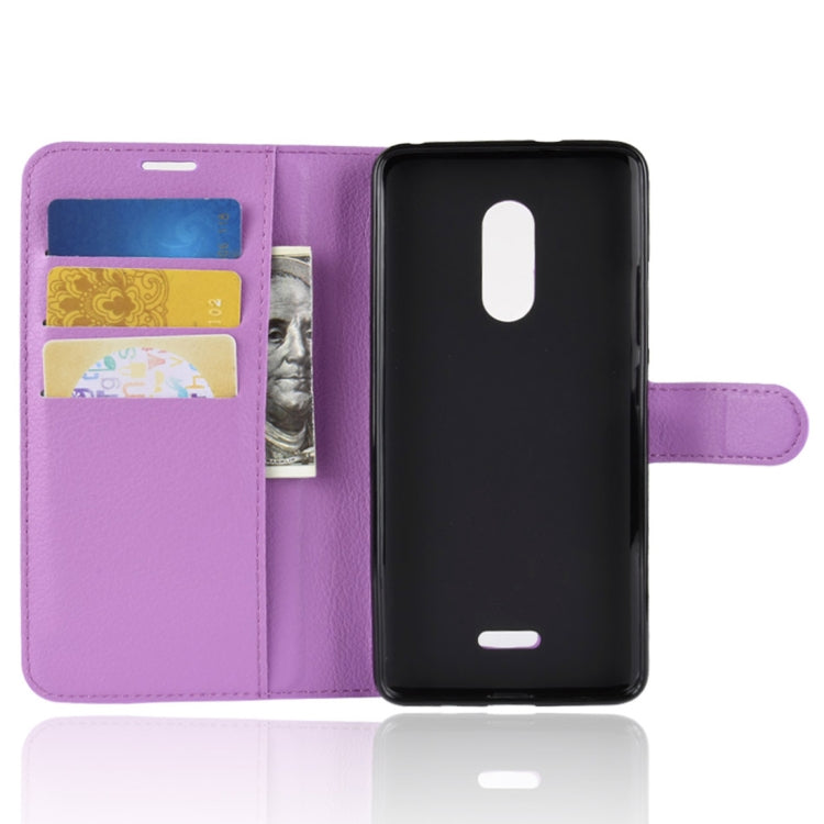 For Alcatel 3C Litchi Texture Horizontal Flip Leather Case with Wallet & Holder & Card Slots