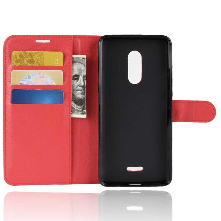 For Alcatel 3C Litchi Texture Horizontal Flip Leather Case with Wallet & Holder & Card Slots