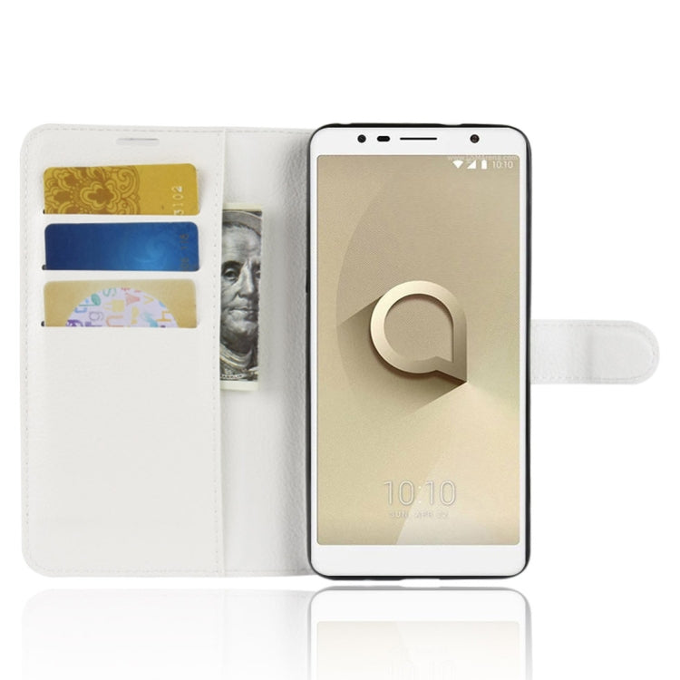 For Alcatel 3C Litchi Texture Horizontal Flip Leather Case with Wallet & Holder & Card Slots