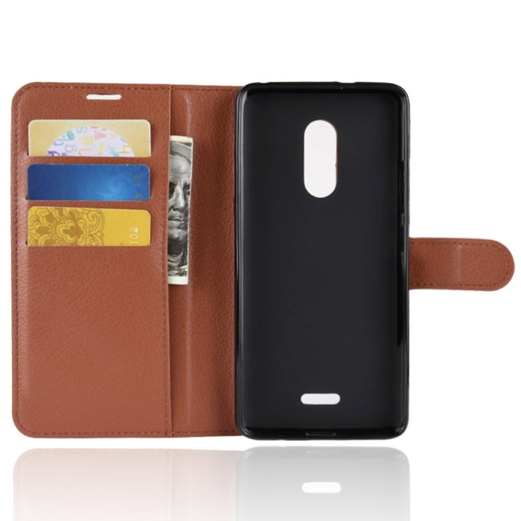 For Alcatel 3C Litchi Texture Horizontal Flip Leather Case with Wallet & Holder & Card Slots
