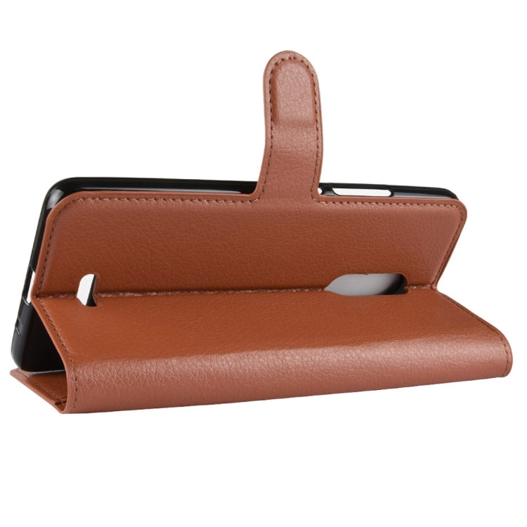 For Alcatel 3C Litchi Texture Horizontal Flip Leather Case with Wallet & Holder & Card Slots