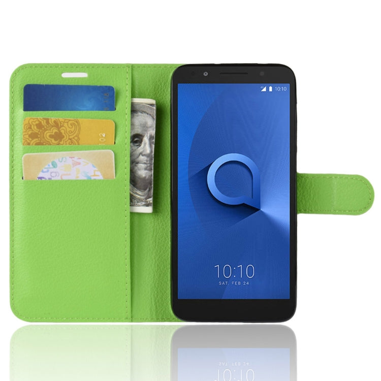 Litchi Texture Horizontal Flip Leather Case for Alcatel 1X, with Wallet & Holder & Card Slots