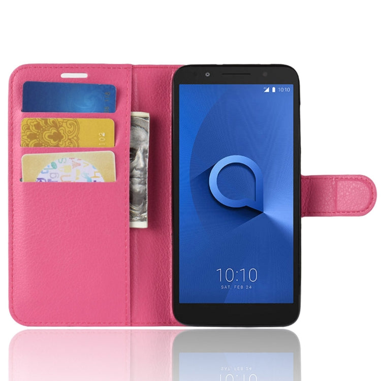 Litchi Texture Horizontal Flip Leather Case for Alcatel 1X, with Wallet & Holder & Card Slots