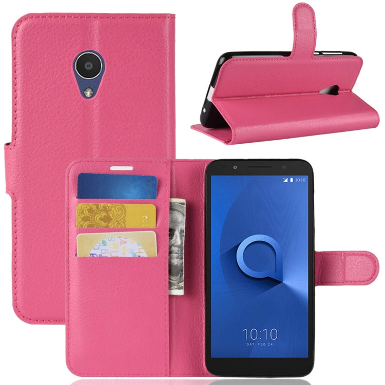 Litchi Texture Horizontal Flip Leather Case for Alcatel 1X, with Wallet & Holder & Card Slots