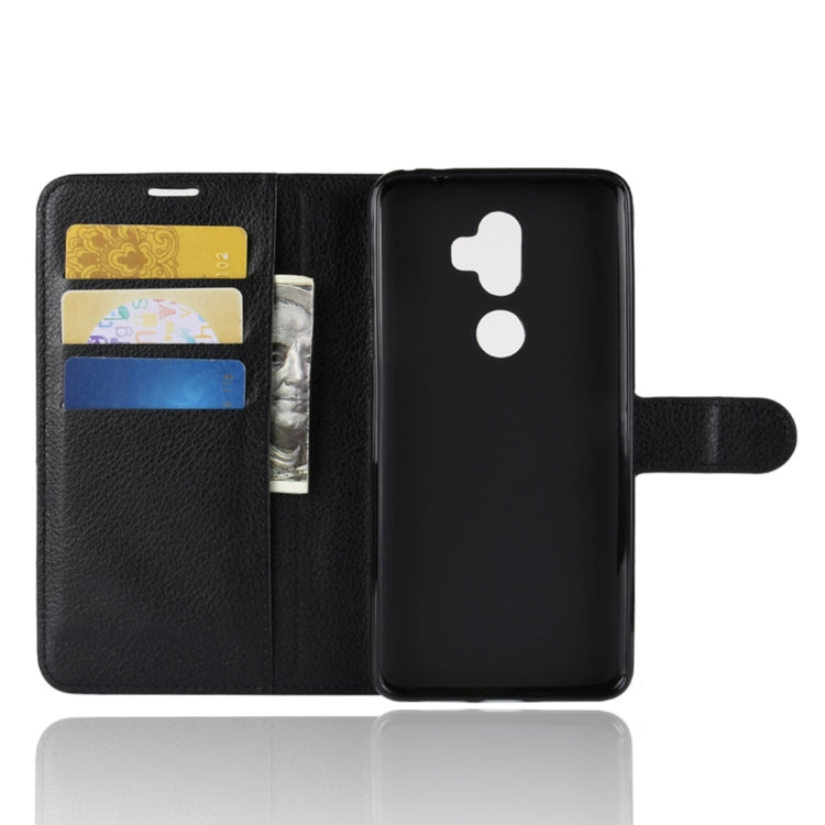 Litchi Texture Horizontal Flip Leather Case for Alcatel 3V, with Wallet & Holder & Card Slots