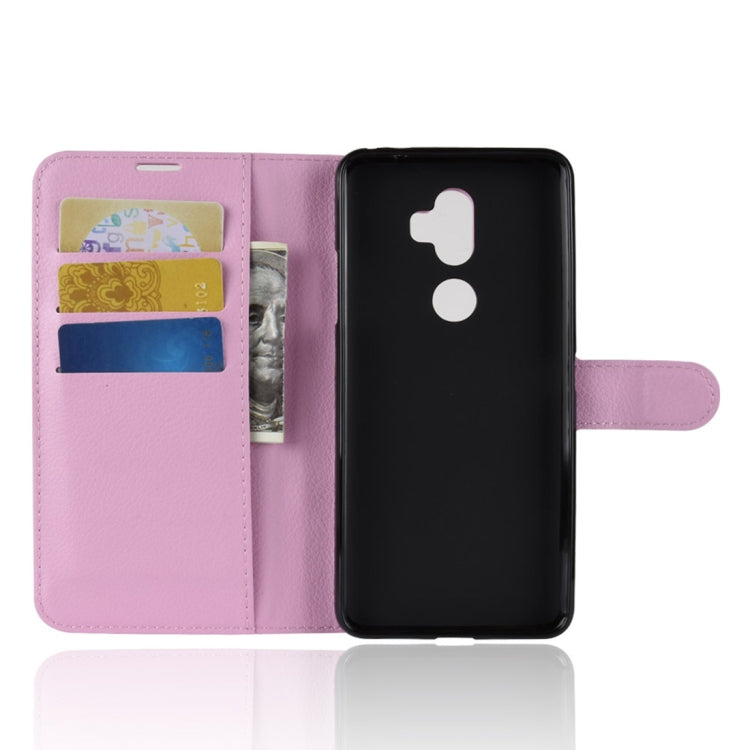 Litchi Texture Horizontal Flip Leather Case for Alcatel 3V, with Wallet & Holder & Card Slots