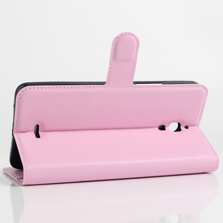 Litchi Texture Horizontal Flip Leather Case for Alcatel Pixi 4 6.0 (3G), with Wallet & Holder & Card Slots