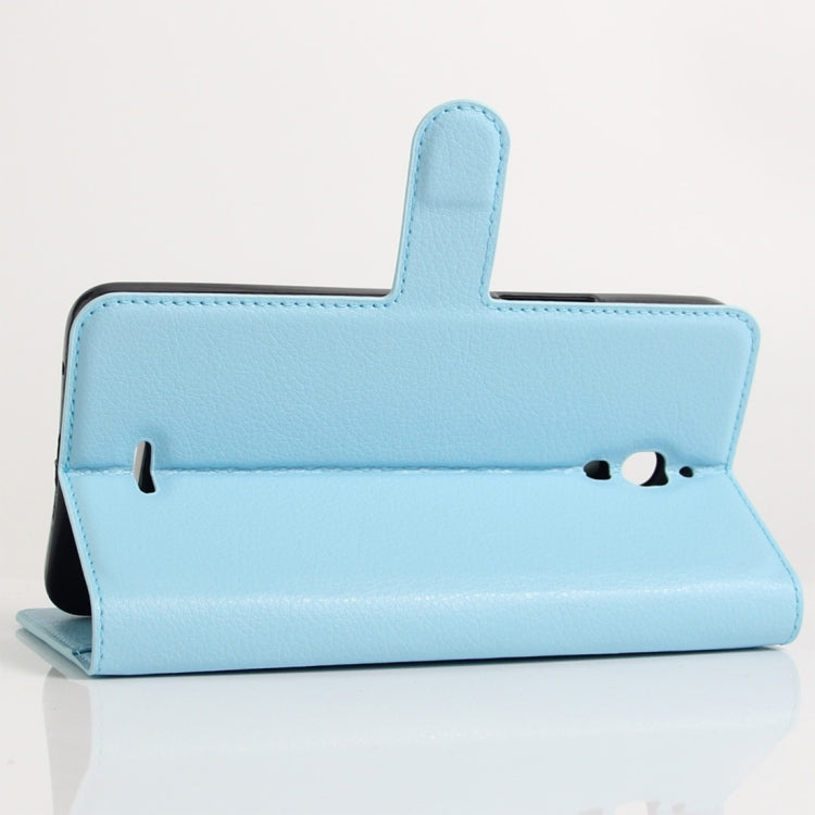 Litchi Texture Horizontal Flip Leather Case for Alcatel Pixi 4 6.0 (3G), with Wallet & Holder & Card Slots