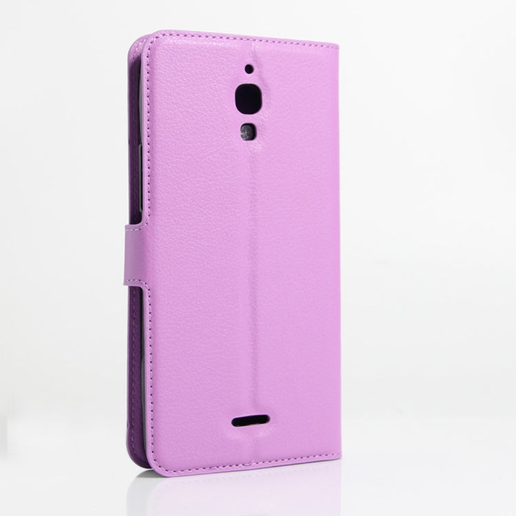 Litchi Texture Horizontal Flip Leather Case for Alcatel Pixi 4 6.0 (3G), with Wallet & Holder & Card Slots