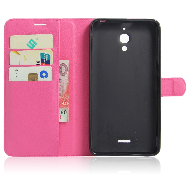Litchi Texture Horizontal Flip Leather Case for Alcatel Pixi 4 6.0 (3G), with Wallet & Holder & Card Slots