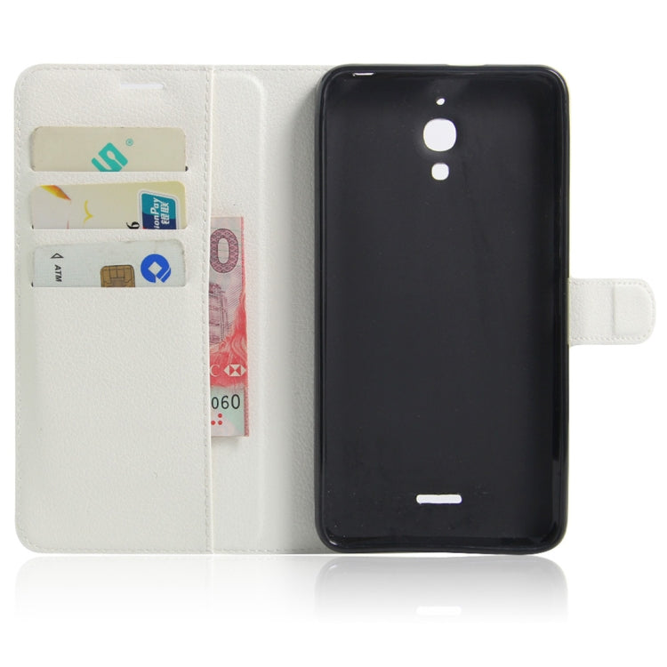 Litchi Texture Horizontal Flip Leather Case for Alcatel Pixi 4 6.0 (3G), with Wallet & Holder & Card Slots