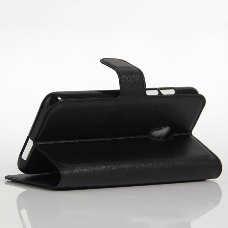 Litchi Texture Horizontal Flip Leather Case for Alcatel Pixi 4 (5) OT5045X, with Wallet & Holder & Card Slots