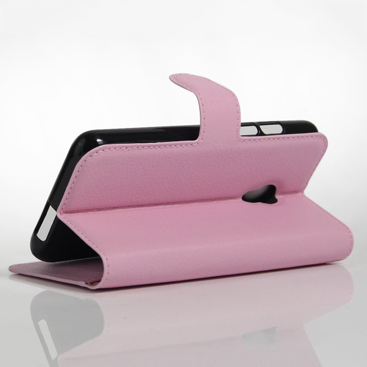 Litchi Texture Horizontal Flip Leather Case for Alcatel Pixi 4 (5) OT5045X, with Wallet & Holder & Card Slots