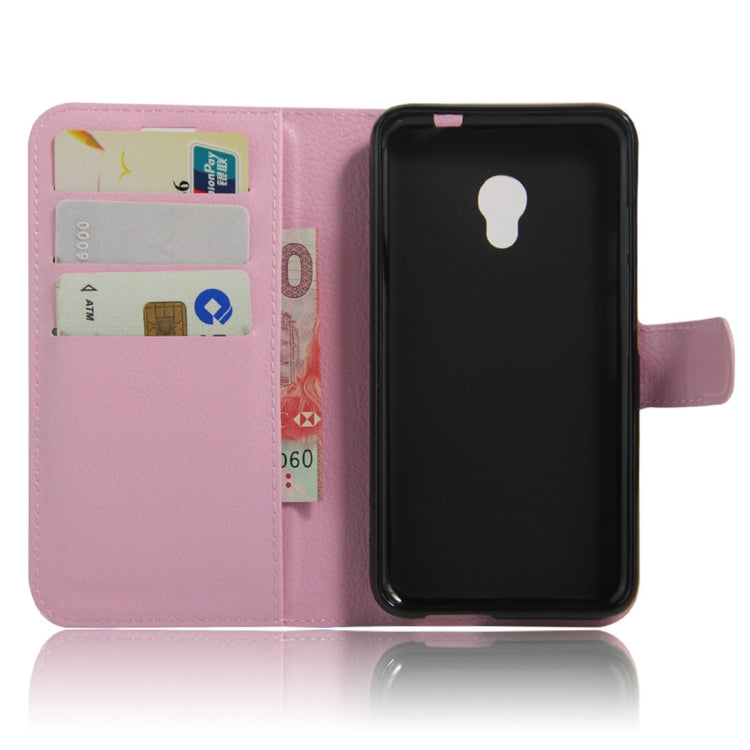 Litchi Texture Horizontal Flip Leather Case for Alcatel Pixi 4 (5) OT5045X, with Wallet & Holder & Card Slots