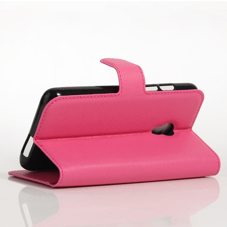 Litchi Texture Horizontal Flip Leather Case for Alcatel Pixi 4 (5) OT5045X, with Wallet & Holder & Card Slots