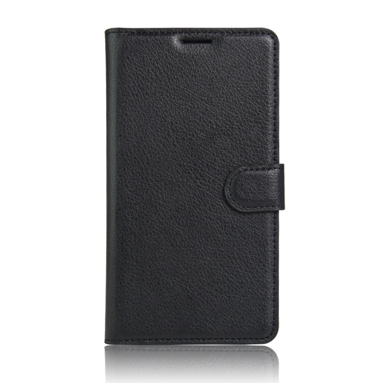 Litchi Texture Horizontal Flip Leather Case for Alcatel Pixi 4 6.0 (4G), with Wallet & Holder & Card Slots